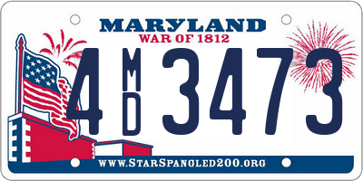 MD license plate 4MD3473