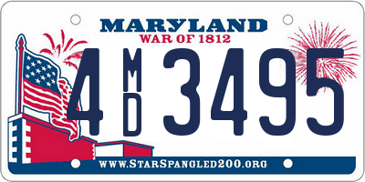 MD license plate 4MD3495