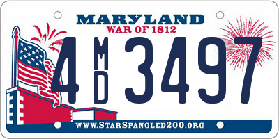 MD license plate 4MD3497