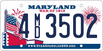 MD license plate 4MD3502