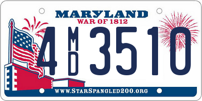 MD license plate 4MD3510