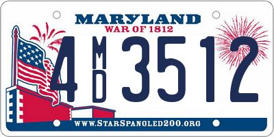 MD license plate 4MD3512