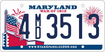 MD license plate 4MD3513