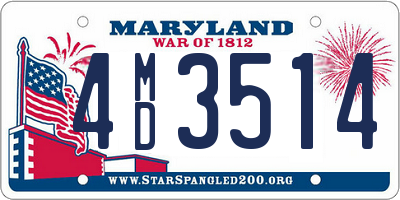 MD license plate 4MD3514