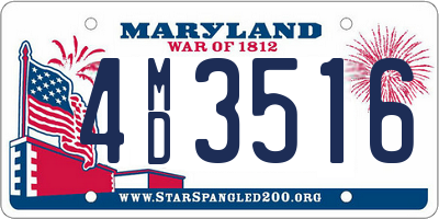 MD license plate 4MD3516