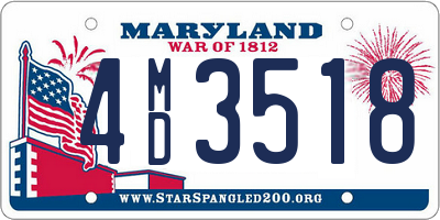 MD license plate 4MD3518