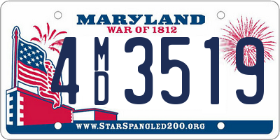 MD license plate 4MD3519