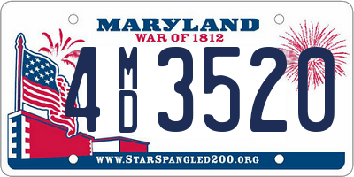 MD license plate 4MD3520