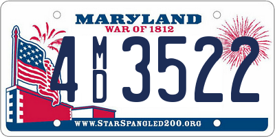 MD license plate 4MD3522