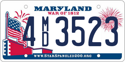 MD license plate 4MD3523