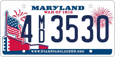 MD license plate 4MD3530