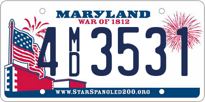 MD license plate 4MD3531