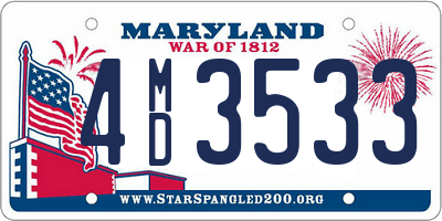 MD license plate 4MD3533