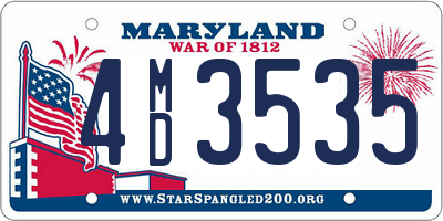 MD license plate 4MD3535