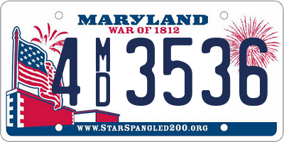 MD license plate 4MD3536