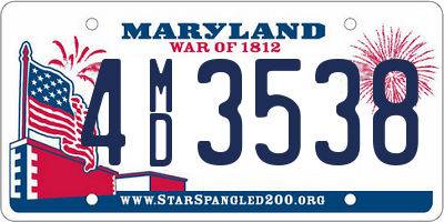 MD license plate 4MD3538