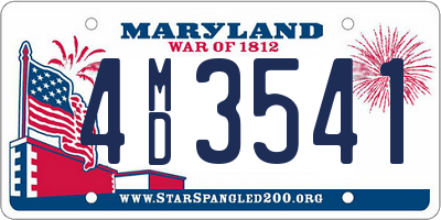 MD license plate 4MD3541