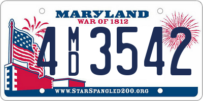 MD license plate 4MD3542