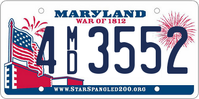 MD license plate 4MD3552