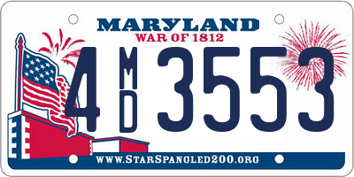 MD license plate 4MD3553