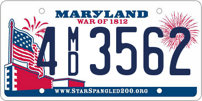 MD license plate 4MD3562