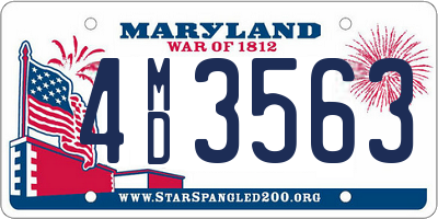 MD license plate 4MD3563