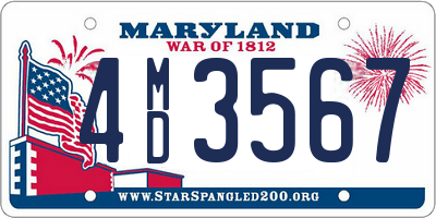 MD license plate 4MD3567