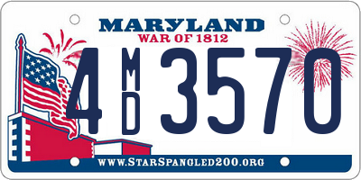 MD license plate 4MD3570