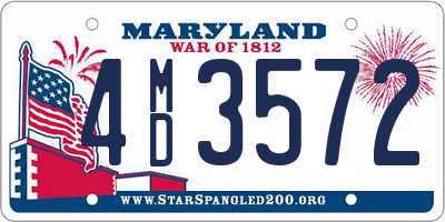 MD license plate 4MD3572