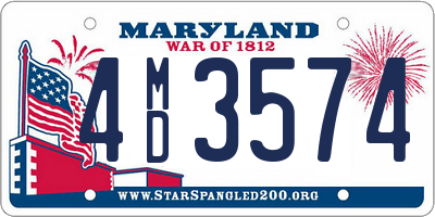 MD license plate 4MD3574