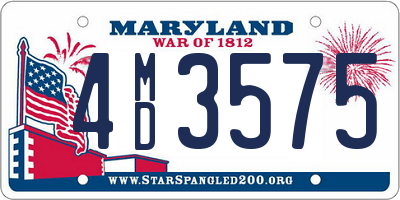 MD license plate 4MD3575