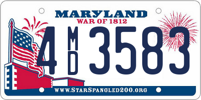 MD license plate 4MD3583