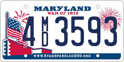 MD license plate 4MD3593