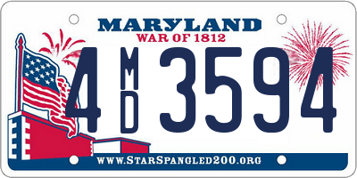 MD license plate 4MD3594