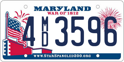 MD license plate 4MD3596