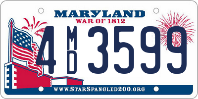 MD license plate 4MD3599