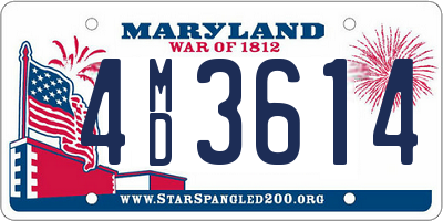 MD license plate 4MD3614