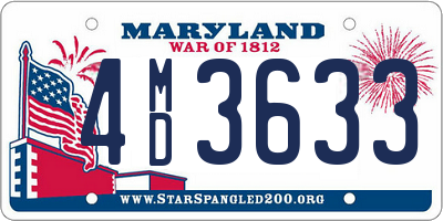 MD license plate 4MD3633