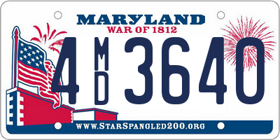 MD license plate 4MD3640