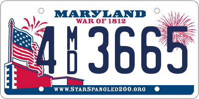 MD license plate 4MD3665