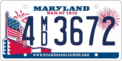 MD license plate 4MD3672