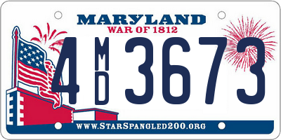 MD license plate 4MD3673