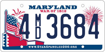 MD license plate 4MD3684