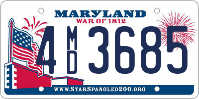 MD license plate 4MD3685