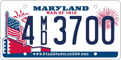 MD license plate 4MD3700
