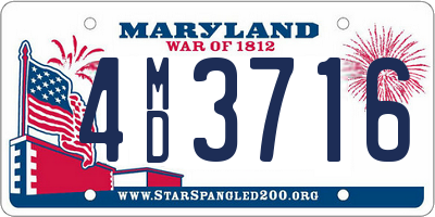 MD license plate 4MD3716