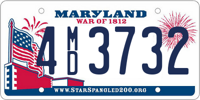 MD license plate 4MD3732