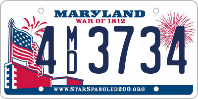 MD license plate 4MD3734