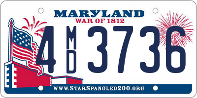 MD license plate 4MD3736