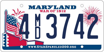 MD license plate 4MD3742